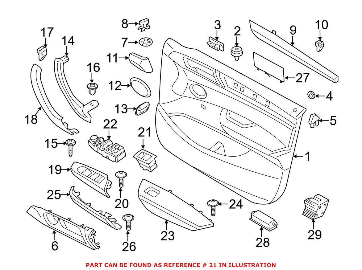 BMW Door Window Switch 61319202019 - Genuine BMW